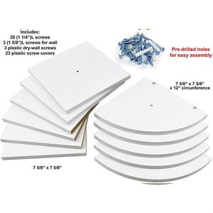 Vente directe d'usine toilettes pour salon à 5 niveaux échelle d'angle murale étagère couleur marron - Product Image 5