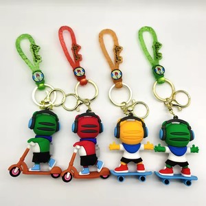 Nhà Sản Xuất Dễ Thương Âm Nhạc Ếch 3D Mềm PVC Keychain Cao Su Phim Hoạt Hình Keychain Túi Mặt Dây Chuyền Xe Keychain Phụ Kiện Ếch Keyring - Product Image 6