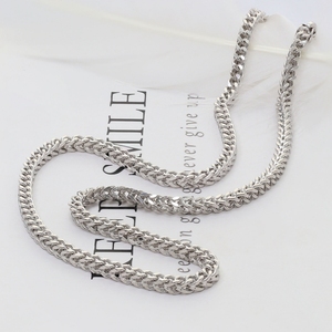 Paston Hiphop Ketting Ketting 925 Zilver Trendy Ketting Dagelijkse Kleding Cadeau Voor Mannen En Vrouwen Zonder Stenen Ketting - Product Image 1