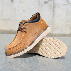 Nuevas Botas Martin de Piel de Cerdo de Primera Calidad para Hombre, Estilo Británico, Media Caña, Tallas Internacionales, Botas de Trabajo de Moda para Primavera y Otoño - Product Image 2