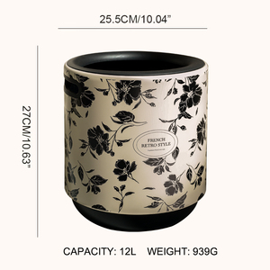 Nuovo Design originale portatile PP 12L grande capacità doppio strato rotondo <span class=keywords><strong>bidone</strong></span> della spazzatura della cucina - Product Image 6