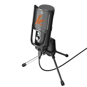 Micrófono de Condensador USB para Streaming, Grabación y Podcasting, Plug and Play, Omnidireccional, Metálico, para PC - Product Image 1