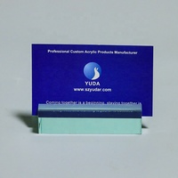 Enseigne fendue Block3 "W X 1.5" D X .5 "H Acrylique Bijoux Carte Stand Perspex Place Carte Titulaire Lucite Table Numéros Présentoirs