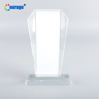 Cadre photo en cristal à sublimation personnalisé, trophée vierge BXP-02