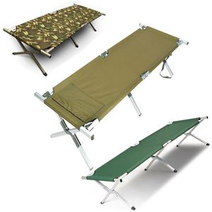 Quality QM Popular Heavy Duty QM Camping Cots Outdoor Folding Bed Portable Foldable <b>Sleeping</b> Stretchers Camping Bed - Product Image 1