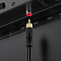 Câble audio RCA mâle-mâle de haute qualité 1m-3m, conducteurs plaqués or, gaine en PVC pour TV, lecteur CD, amplificateur de puissance, voiture