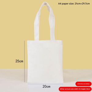 Custom Customizable White Canvas Fashionable Satchel Zipper Closure Shopping <b>Bag</b> - Product Image 4