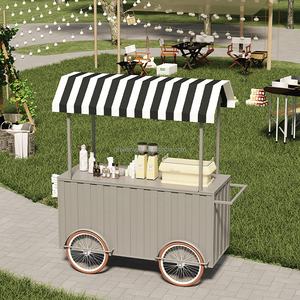 Puesto de Comida Móvil con Ruedas para Mercados Nocturnos, Kiosco Comercial de Aperitivos, Puestos en Zonas Turísticas, Carrito Ambulante para Café al Aire Libre - Product Image 5