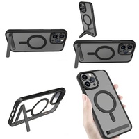 Casing Pelindung Magnetik Transparan dengan Penyangga untuk iPhone 17 Air 16 Pro Max 15 14 13 12 Plus 11, Grosir Casing Ponsel