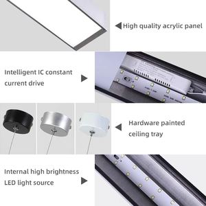 Lumière linéaire LED Offre Spéciale 42W plafond commercial en aluminium pendentif de bureau IP44 Dimmable garantie de 5 ans - Product Image 3