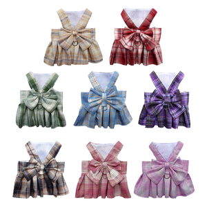 Conjunto de Ropa para Mascotas F19, Diseño Sencillo y Ecológico de Poliéster, Vestido de Princesa para Perros y Gatos, Arnés y Correa, Falda JK, Otoño-Invierno - Product Image 1
