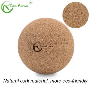 Zhensheng Venta caliente respetuoso con el medio ambiente Durable 100% madera Natural Yoga Pilates corcho Bola de masaje para cuello pie pierna masaje - Product Image 2