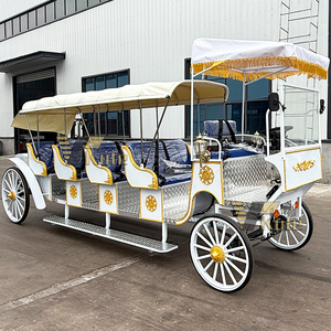 Chariot de Mariage Royal Luxueux à Chevaux Électrique à 4 Rangs pour Visites Touristiques, Chariot de Mariage Blanc à Chevaux à Vendre - Product Image 6