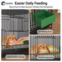 Grande cage à lapins chiffrée pour usage domestique ; Cage extra-large complète pour lapins bébés, cochons d'Inde, chinchillas