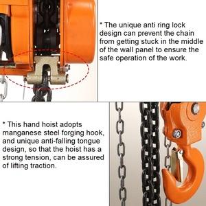 Giá bán buôn 1ton 2ton 3ton 5ton 10ton Hướng dẫn sử dụng chuỗi ròng rọc khối hợp kim thép thành phần tay chuỗi khối hoist - Product Image 3