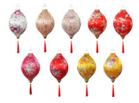 JNZ2237 Lanterne vietnamienne colorée en forme de mélange Décoration de festival personnalisée Lanterne en papier ennemi Vente en gros