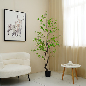 C632 Branche Verte Artificielle de Haute Qualité <span class=keywords><strong>Pieris</strong></span> Japonais Arrangement De Fleurs En Plastique Décoratif Café Intérieur Centre Commercial Décor Extérieur - Product Image 2