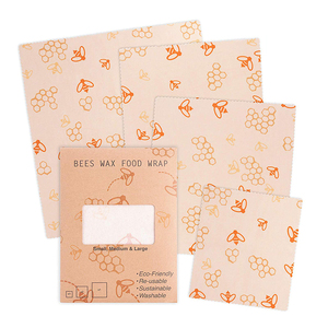 3 Pack organic paper Reusable Beeswax Food Wraps