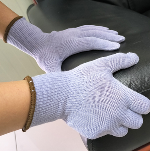 Eldiven tedarikçisi dize iplikler örgü örgü kış iş eldivenleri beyaz pamuk Polyester dize örgü Ultralight çalışma eldiven - Product Image 6