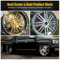 Jantes forgées de luxe 2 pièces 22x9.5 22x10.5 5x112 5x120 avec lèvre chromée argentée et déport profond pour Rolls Royce Bentley Maybach