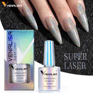 VENALISA Nuevo Esmalte de Uñas en Gel UV con Purpurina Reflectante Súper Láser Holográfica de 7.5ml, Barniz Semipermanente Brillante - Product Image 3