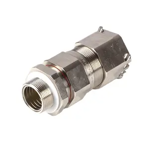 High Quality ATEX IECEx CE Double Lock Single Compression Explosion-proof Brass Armoured Joint Filling Cable Gland Connector