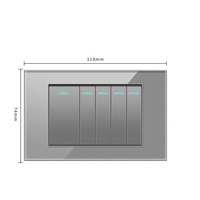 Accueil Hôtel design moderne bien connu norme américaine couleur grise 1Gang 3Way mur électrique interrupteur prise de courant