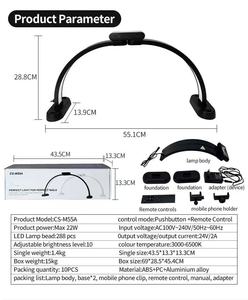 Lampe de beauté en demi-<span class=keywords><strong>lune</strong></span> en forme de U pour salons Éclairage de bureau ultra-lumineux pour manucure Extension de cils Éclairage d'opération - Product Image 5