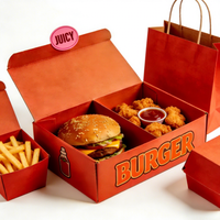 Pochettes à Burritos Mexicains Jetables Biodégradables Écologiques pour Fast-Food, Impression Personnalisée du Logo, Carton Ondulé pour Burgers et Frites