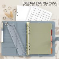 Carnet de notes en cuir A5 personnalisé à 3 anneaux Journal PU Planner pour la promotion