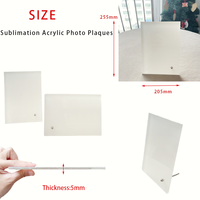 Plaques de cadre photo en acrylique pour sublimation MDFSUB 205x255mm 4mm d'épaisseur, blocs photo en acrylique vierges pour la sublimation, pour la décoration de la maison