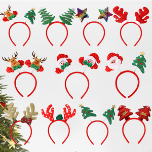 Gran oferta, sombrero de Navidad, <span class=keywords><strong>banda</strong></span> para el pelo, diadema de vacaciones, campana de plumas, accesorios divertidos para el cabello para niños, fiesta de Navidad para adultos - Product Image 1