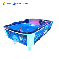 Table de hockey sur air incurvée, machine de jeu d'arcade d'intérieur, garantie 1 an