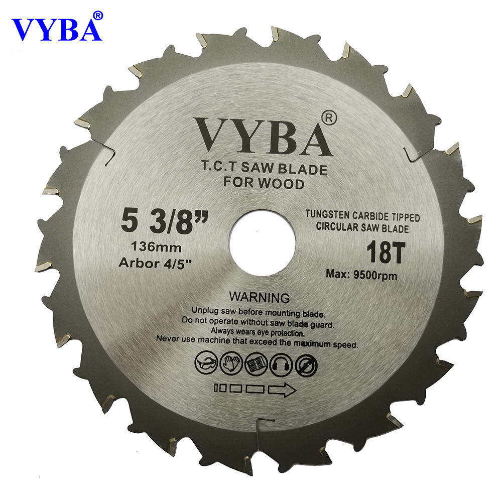 5 3/8 "18T DE-WALT стиль острых режущих с твердосплавными режущими пластинами: дерево пилы