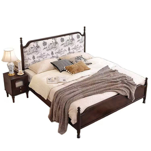 <span class=keywords><strong>Lit</strong></span> de rangement vintage KMJ avec cadre en <span class=keywords><strong>bois</strong></span> massif, hauteur réglable, <span class=keywords><strong>lit</strong></span> double extensible, tête de <span class=keywords><strong>lit</strong></span> rembourrée, écologique - Product Image 4