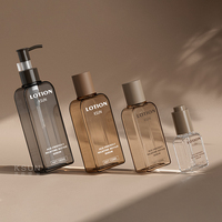 Ensemble de flacons de soin de la peau en plastique PETG épais, rose givré, 30 ml, 100 ml, 150 ml, 180 ml