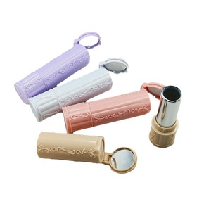 Contenitore Vuoto per Rossetto/Balsamo Labbra da 3.5g in ABS Goffrato <span class=keywords><strong>Vintage</strong></span> con Tappo a Vite e Specchio, Confezione Trucco Multicolore Pastello - Product Image 5