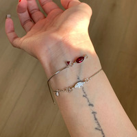 Pulseras al por Mayor de Plata 925 Esterlina Apilables con Moissanita, Minimalistas, para Aniversario o Uso Diario, para Mujeres