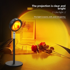 Lâmpada de Projeção SunsetLamp RGB LED com Controle Remoto por APP para Decoração Estética de Quarto e Fotografia, CE RoHS - Product Image 3