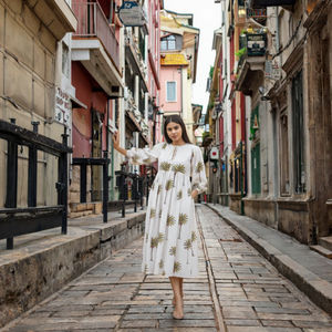 Hooded Hoodie Maxi <b>Dress</b> for Women Autumn Winter Taffeta Casual Solid with <b>Pockets</b> Sweatshirt 819-0257 - Product Image 3