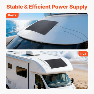Panel Solar Monocristalino Flexible y Ligero de 150W 160W, Panel Fotovoltaico de Película Delgada Personalizado al por Mayor para Carritos de Golf, Embarcaciones, Autocaravanas y Furgonetas - Product Image 2