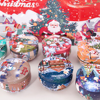 Coffret Cadeau de Noël Bougie Aromatique en Étain, Cire de Soja Végétale Importée Sélectionnée, Décoration de Fleurs Séchées Naturelles, Nouvelle Formule Sans Fumée