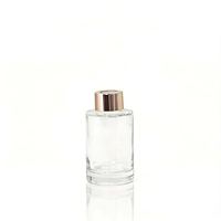 Ensemble de diffuseurs cylindriques en verre haut de gamme de luxe avec bouchons métalliques multicolores, parfum d'ambiance pour la maison, sérigraphié, Jangsu Xuzhou No