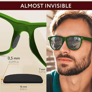 Coussinets de nez en silicone ultra-fins Sigonna pour lunettes, réutilisables, avec étui et chiffon de nettoyage - Product Image 5