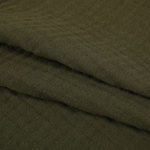 100% オーガニックコットンクリンクルリンクルガーゼクレープ無地コーミング糸モスリン生地織り軽量通気性 - Product Image 5