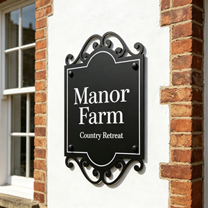 Plaque <span class=keywords><strong>de</strong></span> numéro <span class=keywords><strong>de</strong></span> <span class=keywords><strong>maison</strong></span> en fer forgé personnalisée, résistante aux intempéries, en métal, avec <span class=keywords><strong>adresse</strong></span> gravée, moderne, écologique, pour extérieur - Product Image 3