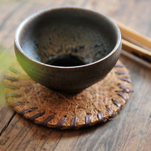 <b>Coconut</b> Fiber Mats Round Brown Eco-Friendly Placemats For Tea Set Heat Insulation <b>Cup</b> Holder Guizhou Made - Product Image 4