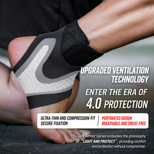 Attelle de cheville légère et réglable à compression élastique pour la protection sportive - Product Image 3