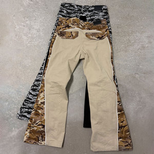 Pantalones Vaqueros Personalizados de Alta Calidad, Estilo Urbano, con Costuras Decorativas, de Algodón, Vintage, con Estampado de Camuflaje, Parches, Pierna Ancha, Corte Recto, para Hombre - Product Image 5