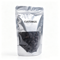 Sachet Doypack en aluminium transparent pour emballage de sucre, personnalisable, de qualité alimentaire, résistant à l'humidité, anti-lumière, refermable